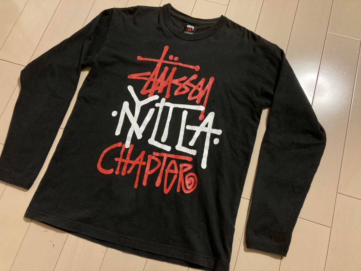 送料無料 STUSSY 長袖Tシャツ サイズM ステューシー 黒 メキシコ 送料無料 STUSSY 長袖Tシャツ サイズM ステューシー 黒 メキシコ