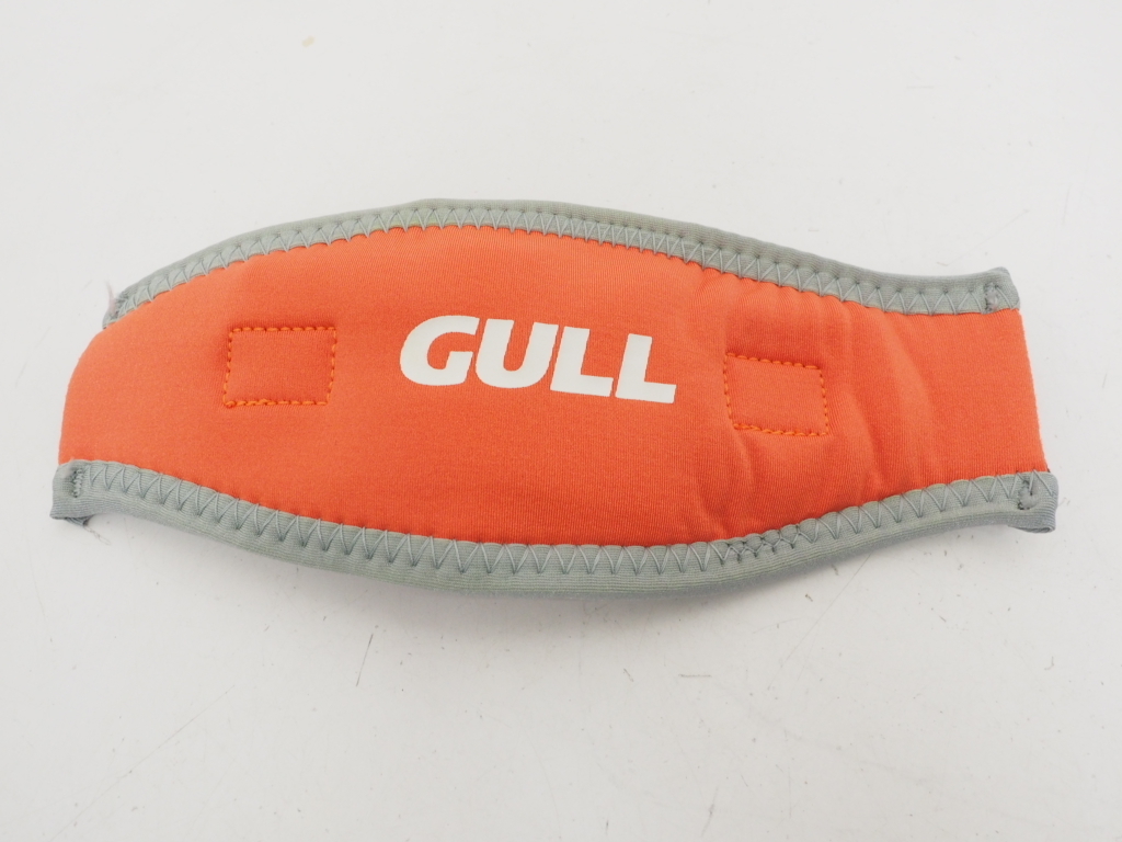 USED GULL ガル マスクバンドカバー レッド/オレンジ ランクAA スキューバダイビング用品[AA36078]の画像2