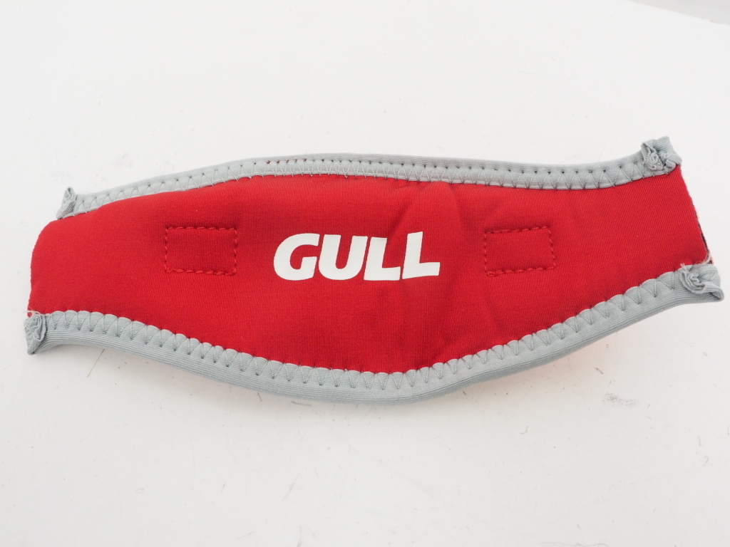 USED GULL ガル マスクバンドカバー レッド/オレンジ ランクAA スキューバダイビング用品[AA36078]の画像1