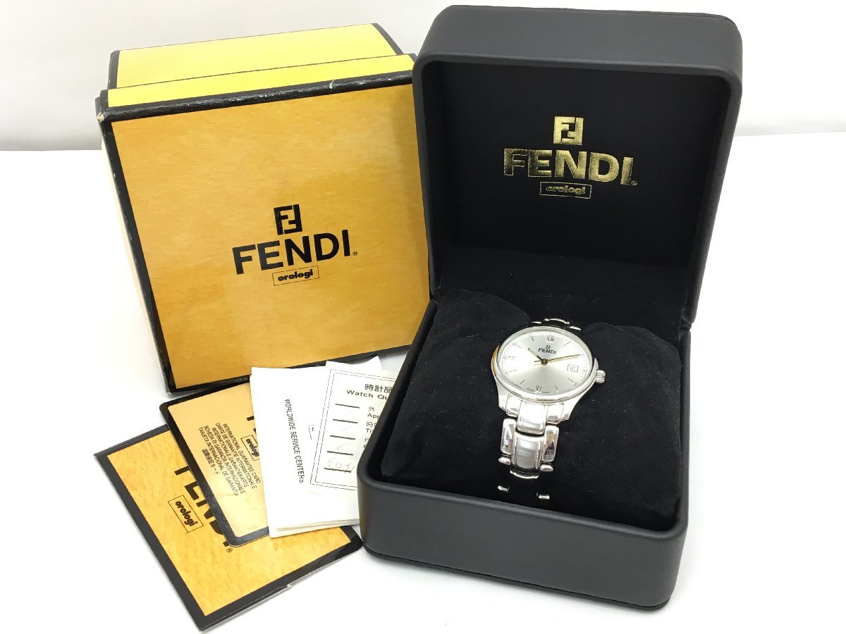 FENDI 210G クォーツ 腕時計 メンズ ケース付き ジャンク 中古【sm0607620】_画像1
