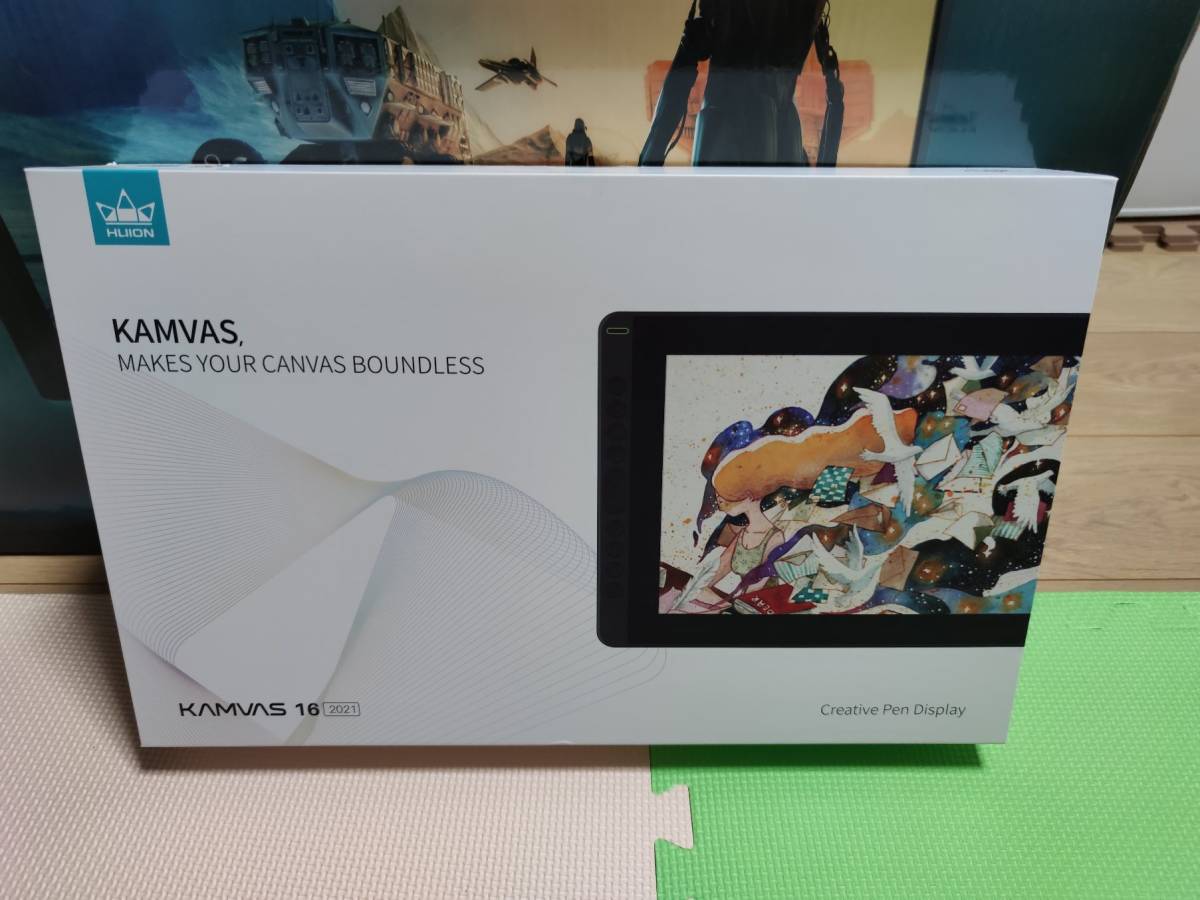 美品】HUION 液タブ 液晶ペンタブレット Kamvas 16(2021) 15.6インチ