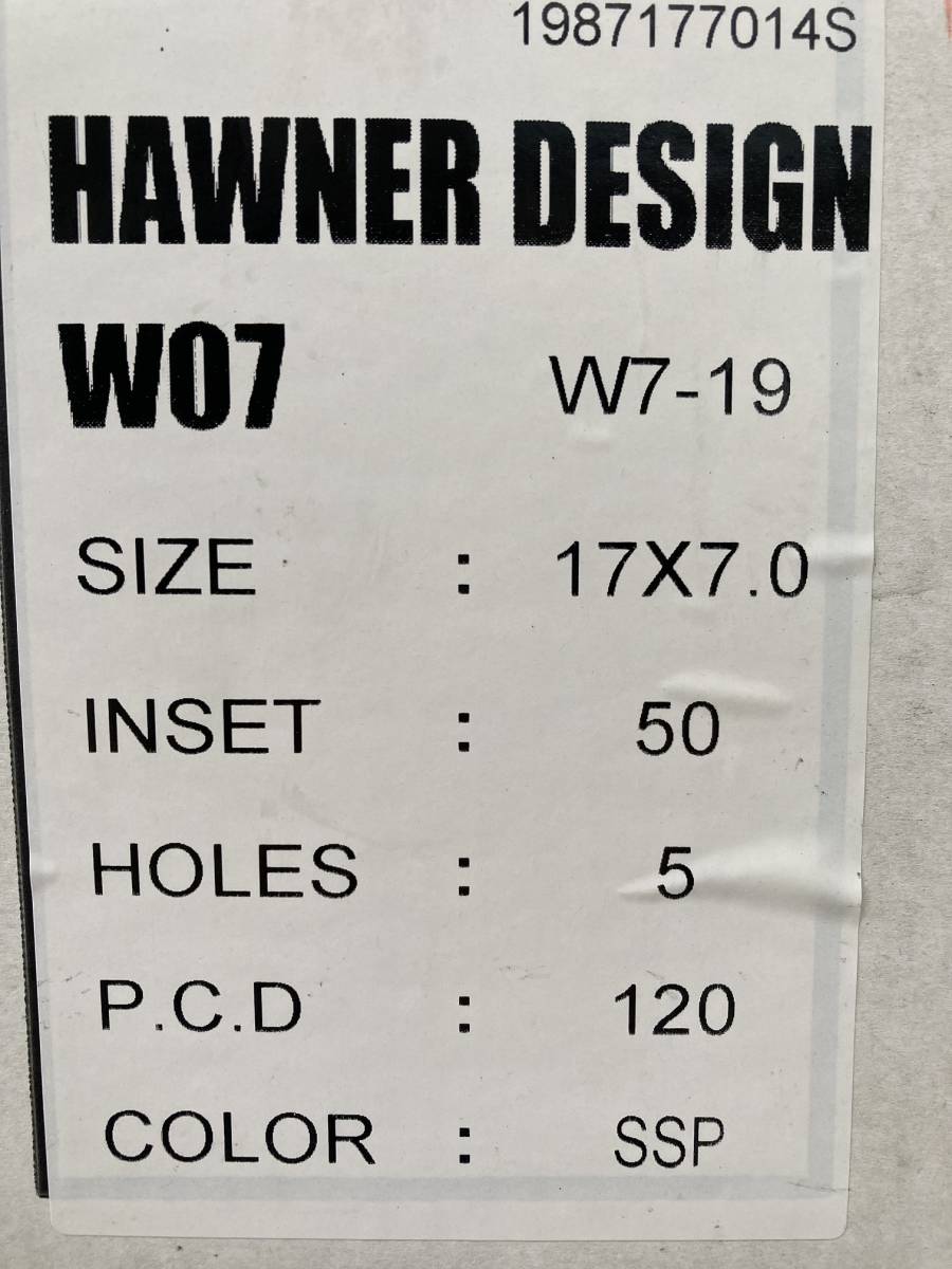 HAWNER Design(ハウナー) MINI R60用 7.0J-17 5/120 台数限定格安 ４本セット_画像5