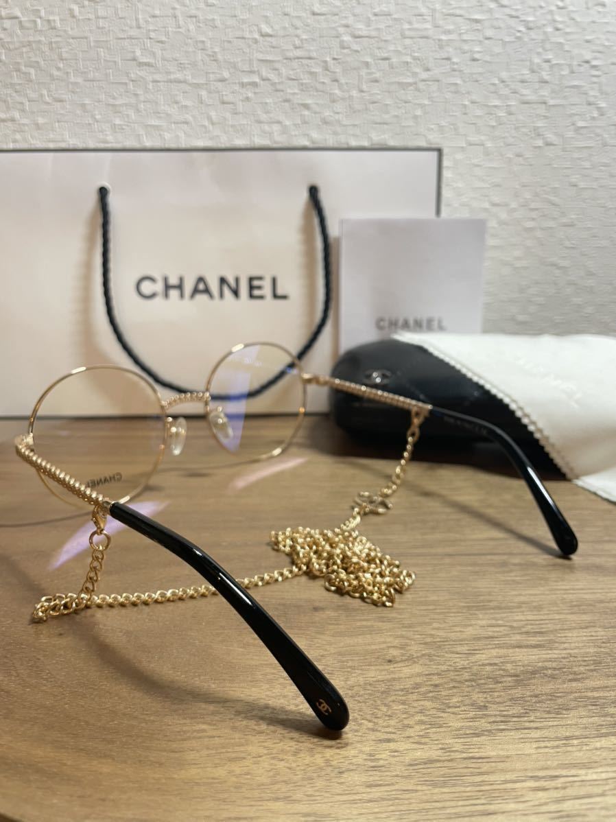 CHANEL シャネル メガネ フレーム 丸縁 伊達 チェーン golf-gakkai.jp