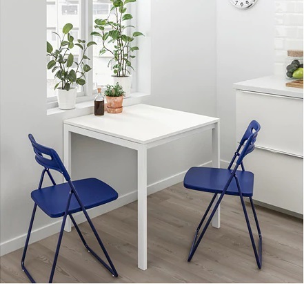 ☆ IKEA イケア ☆ MELLTORP メルトルプ テーブル, ホワイト ＜75x75 cm＞2ｈの画像2