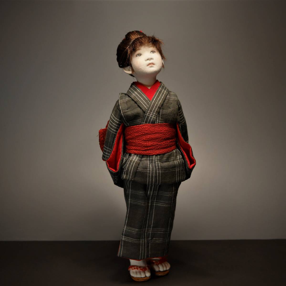 創作人形 ③ ◇作者不明 日本人形 美品 女の子 少女 作家物 古布 着物