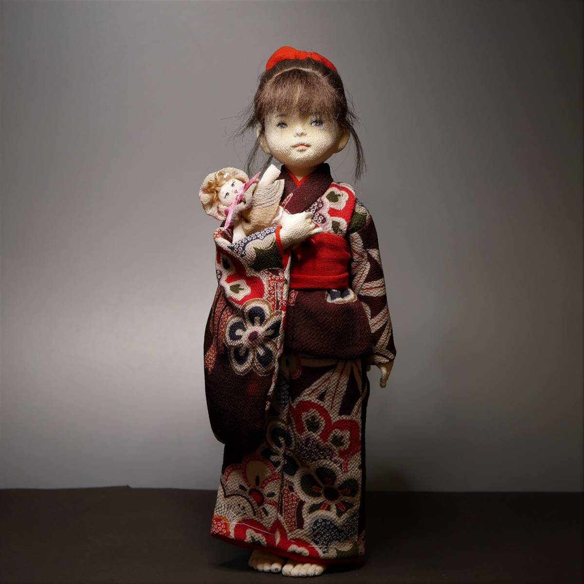 創作人形 ③ ◇作者不明 日本人形 女の子 作家物 古布 着物 和風