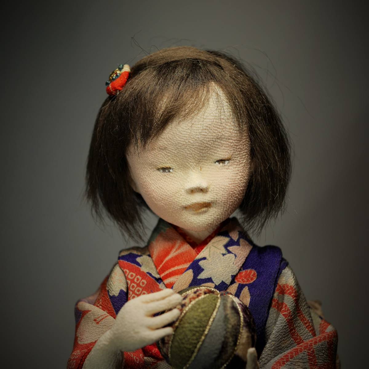 美品 ◇【 人形作家 松原輝代子 】創作人形 ① きよこ人形 手毬 美品 ◇【 人形作家 松原輝代子 】創作人形 ① きよこ人形 手毬