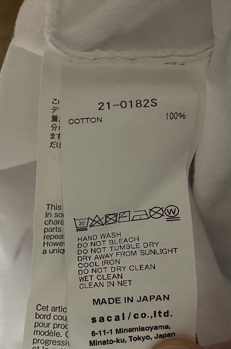 送料込み sacai 21ss archive mix Tシャツ サカイ サイズ1 レディース
