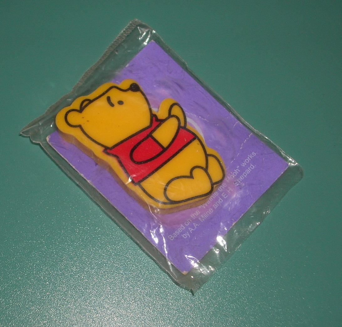 【未使用】クマのプーさん(Winnie-the-Pooh)の消しゴム_画像1