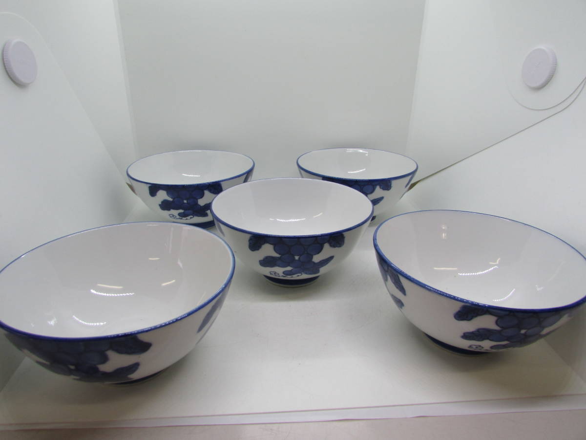 [ free shipping ] Seto large bowl 5 customer unused (YR001)