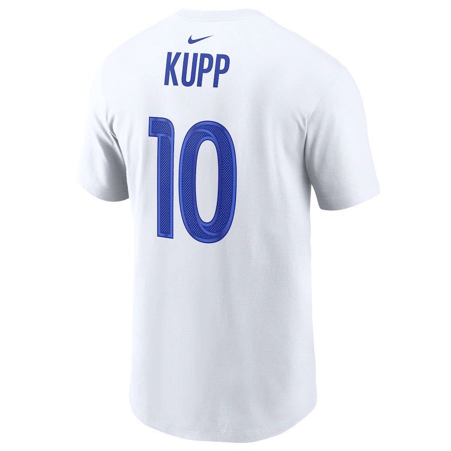 アメフト NIKE ラムズ KUPP 10 Tシャツ ホワイト Mサイズ【新品】_画像1