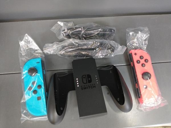 箱・説明書なし Nintendo Switch Joy-Con(L) ネオンブルー/(R) ネオンレッド(HADSKABAA)(バッテリー拡張モデル)_画像3