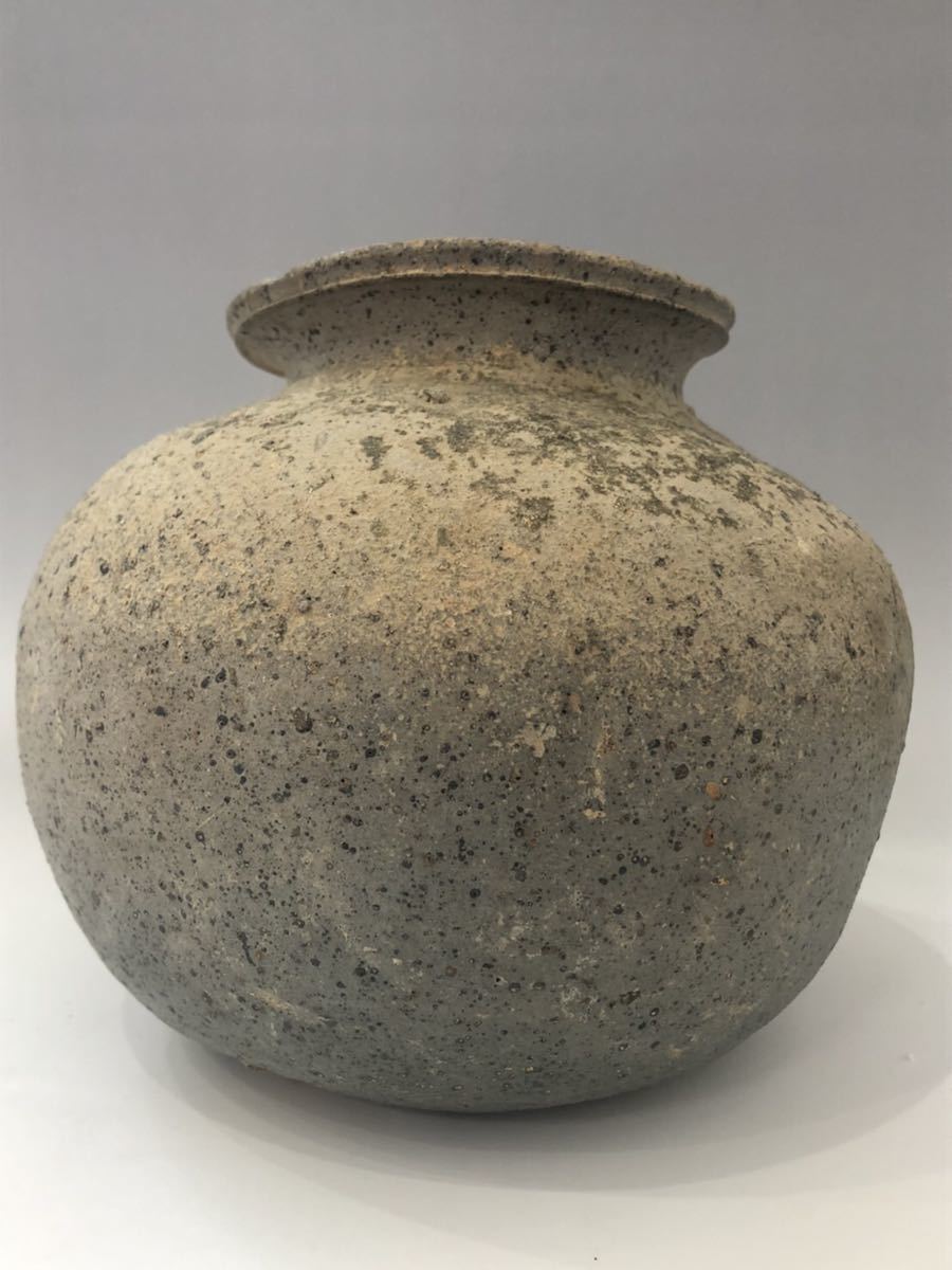 幻の陶磁器 12〜15世期 珠洲焼壺 扁壺