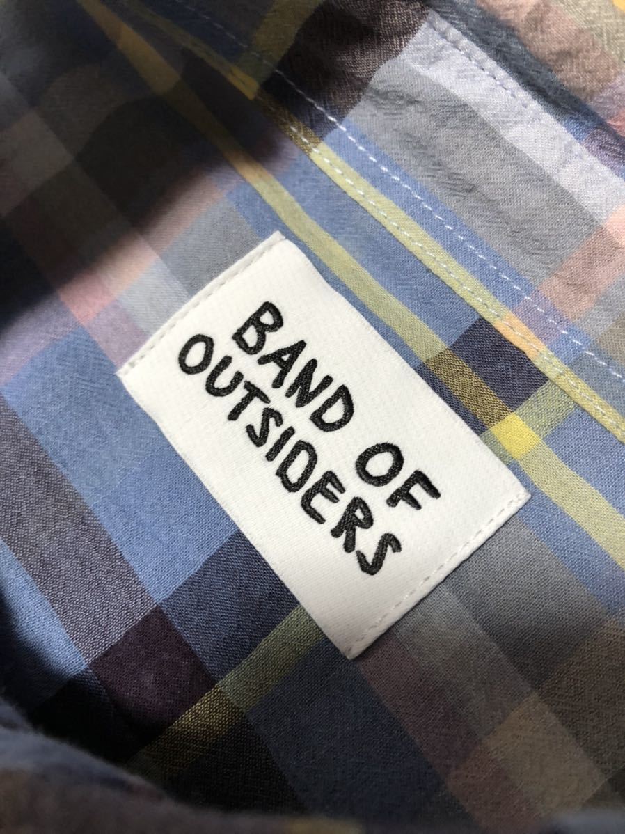 19SS BAND OF OUTSIDERS チェックシャツ M 長袖シャツ バンドオブアウトサイダーズ ロンハーマン取扱 ガーゼ_画像7