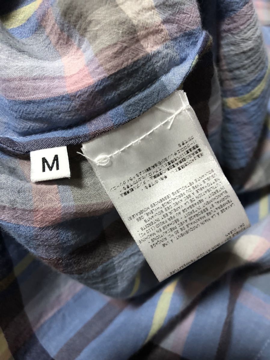 19SS BAND OF OUTSIDERS チェックシャツ M 長袖シャツ バンドオブアウトサイダーズ ロンハーマン取扱 ガーゼ_画像8