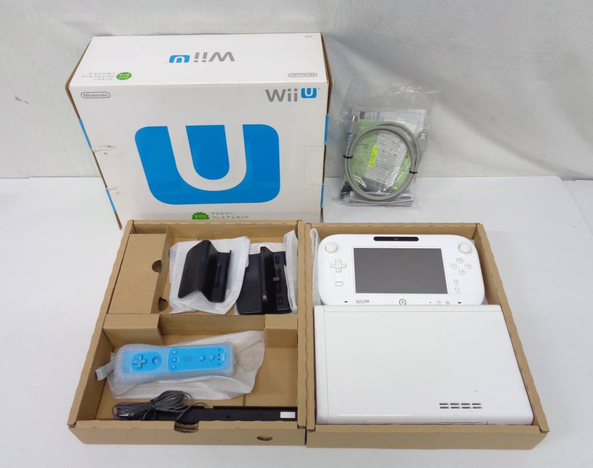 G0627-5Y/ 動作OK 任天堂 Nintendo Wii U 本体 ファミリープレミアムセット 32GB シロ_画像1