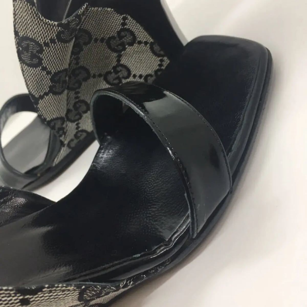 GUCCI】ブラックGG柄 サンダル 37C美品 | atlarastable.com