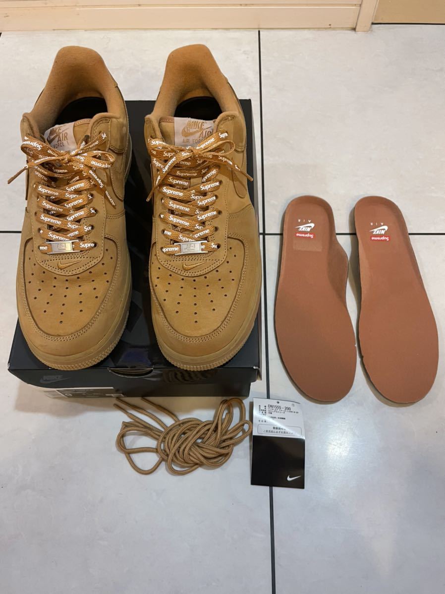 Supreme Nike Air Force 1 Low Wheat シュプリーム ナイキ エアフォース1 27cm US9 ウィート boxlogo ボックスロゴ エアフォースワン _画像1