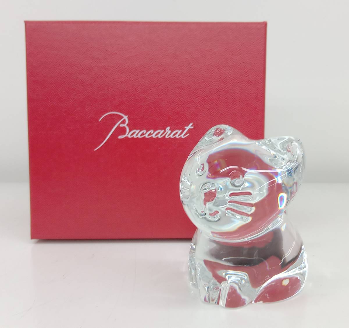 Baccarat バカラ フィギュリン ミニマルズ・キャット 猫 ネコ 箱付き