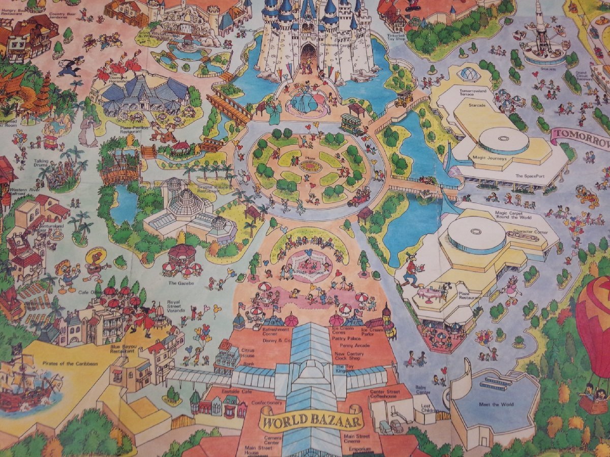 ０４―０１８ マップポスター 昔の東京ディズニーランド 地図 サイズ約 