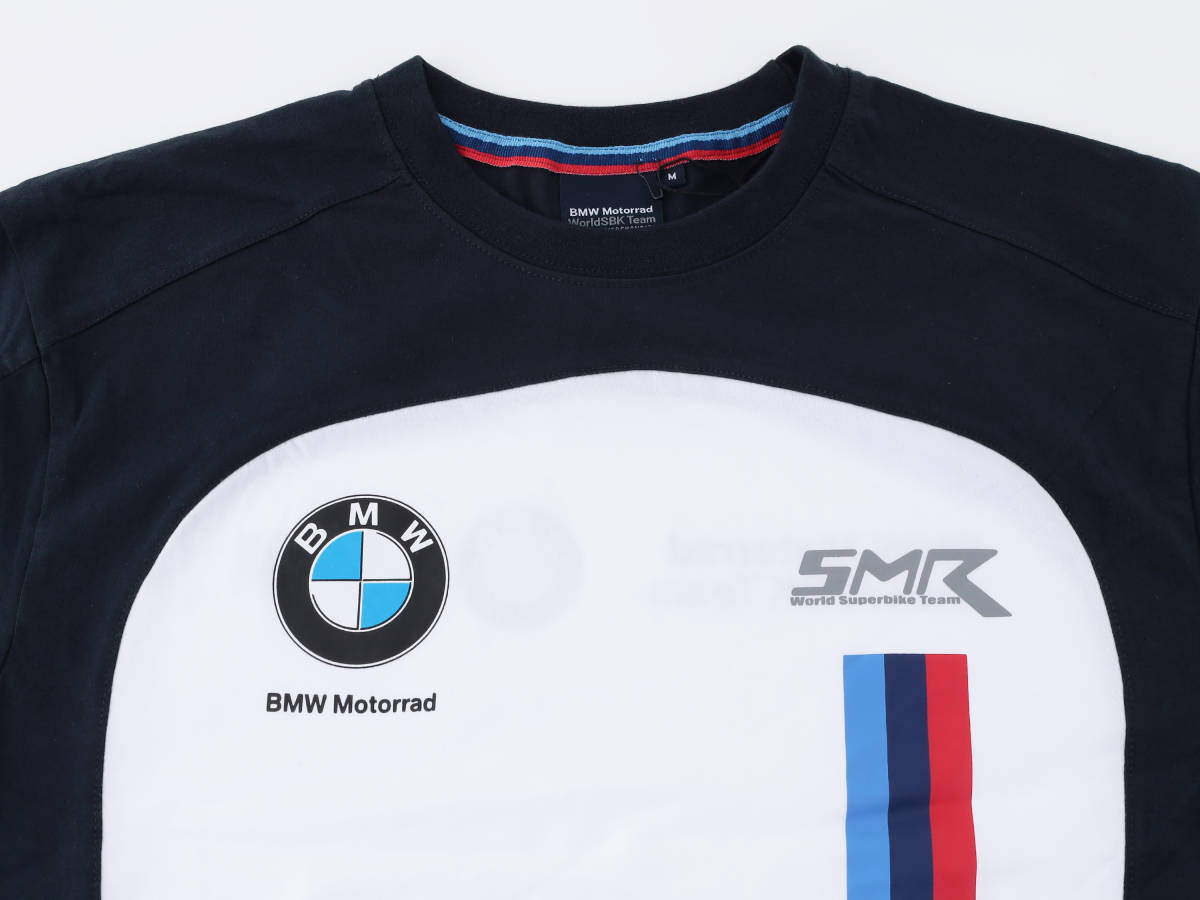 本物　希少！！BMWmotorrad　WorldSBK 紺白　Tシャツ　綿【M】 オフィシャルTシャツ_画像2