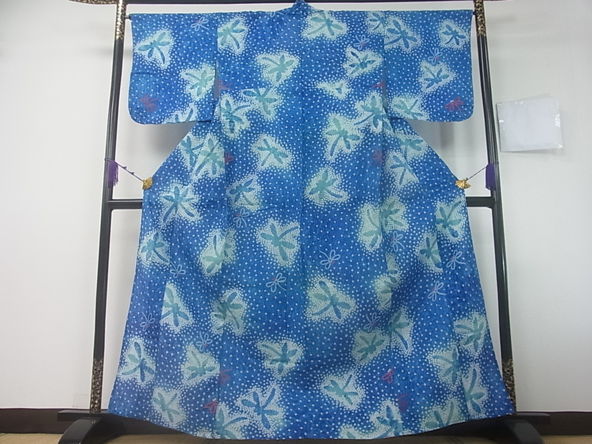 平和屋□夏物 有松鳴海絞り 浴衣 伝統工芸品 トンボ 綿 逸品 s500599 ...