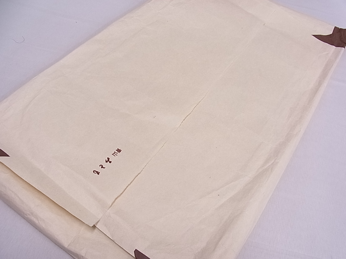 平和屋着物 夏物 本場小千谷縮 敷松葉 青山みとも 証紙・たとう紙付き 逸品 tx1857