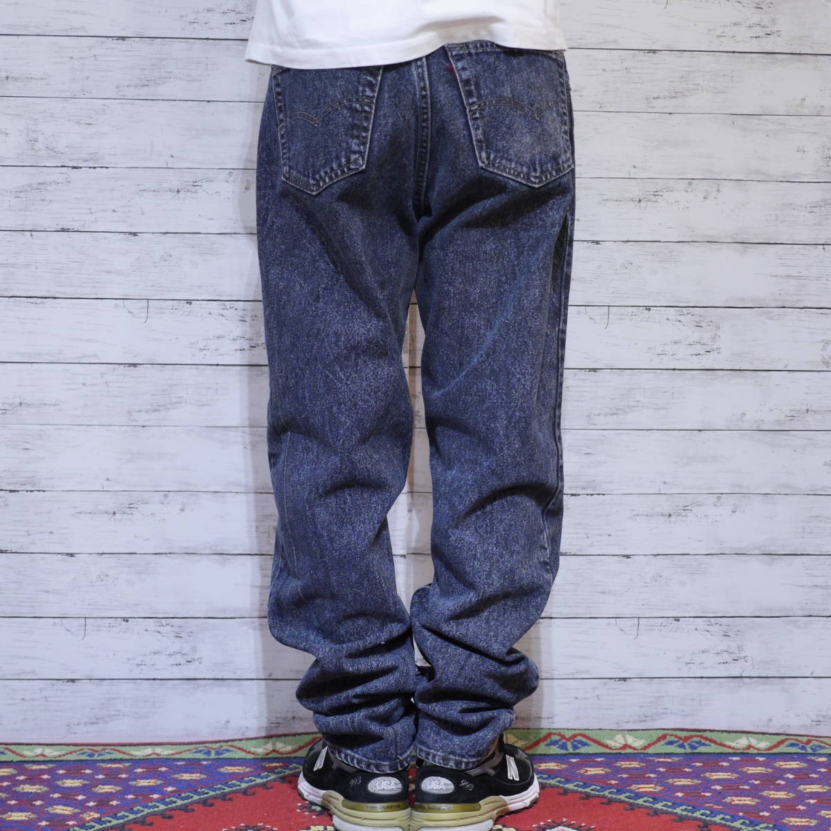 90年USA製リーバイス Levi's 550 W36 ケミカルウォッシ デニム 90年USA製リーバイス Levi's 550 W36 ケミカルウォッシ デニム