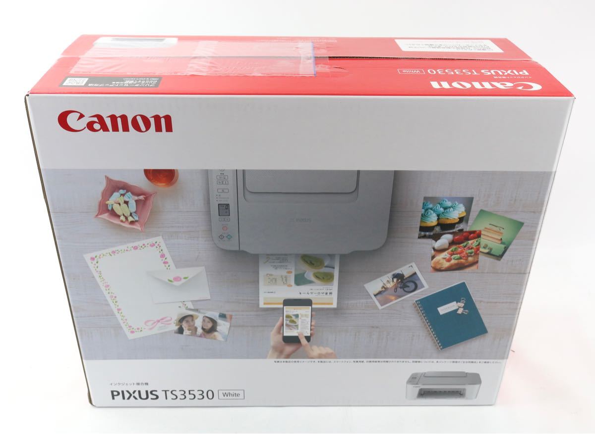 【迅速発送】 新品・未開封 Canon TS3530 ホワイト 初期インク付属 インクジェット プリンター 