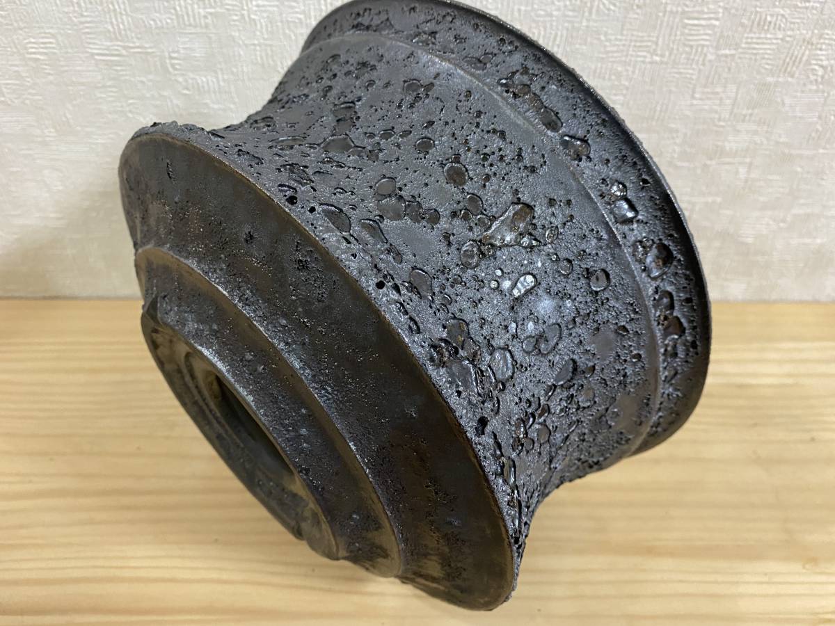 未使用品】カタチ製作所/Mederu pot バレル/クレーターブラック/XL
