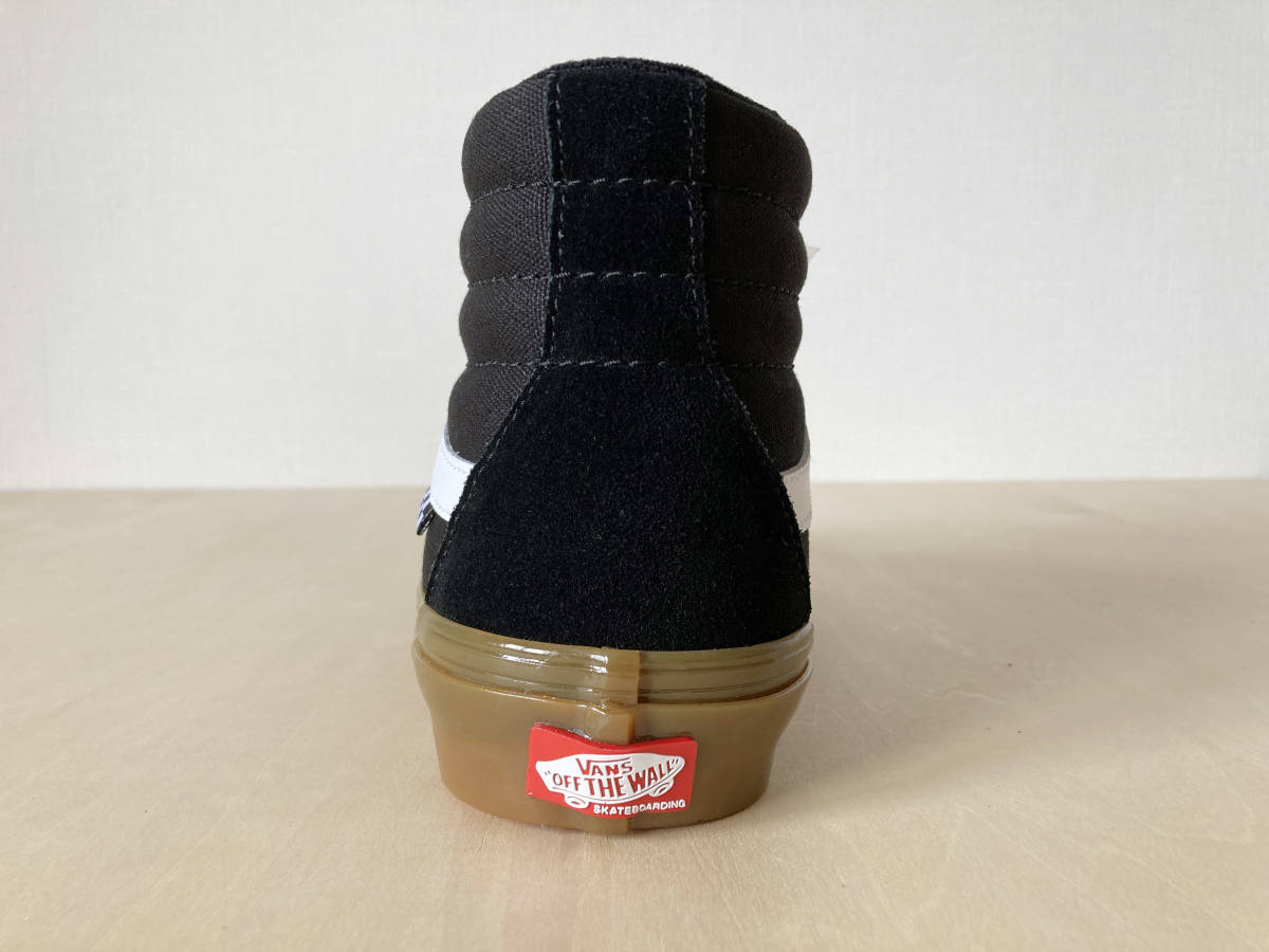 26cm SKATE バンズ スケハイ VANS SKATE SK8-HI BLACK/GUM US8/26cm VN0A5FCCB9M1_画像6