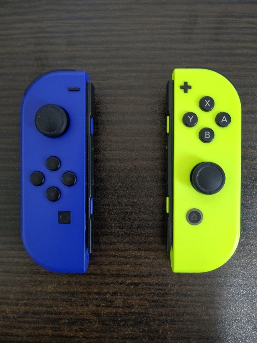 Nintendo Switch Joy-Con（L） ブルー/（R） ネオンイエロー　&　純正充電グリップのセット