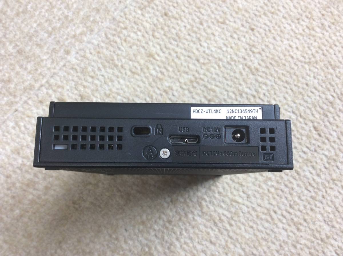 I・O DATA　HDCZ-UTL４KC　USB3.1 Gen１ (USB3.0)/ 2.0対応 外付ハードディスク　使用57時間_画像5