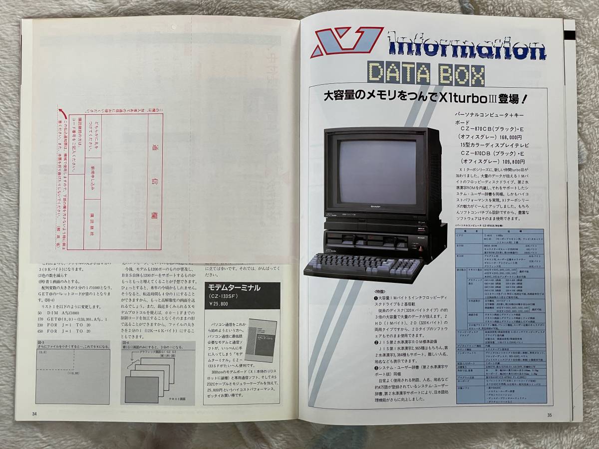 パソコン 雑誌 それ行け！ X1 1986年 VOL13_画像3