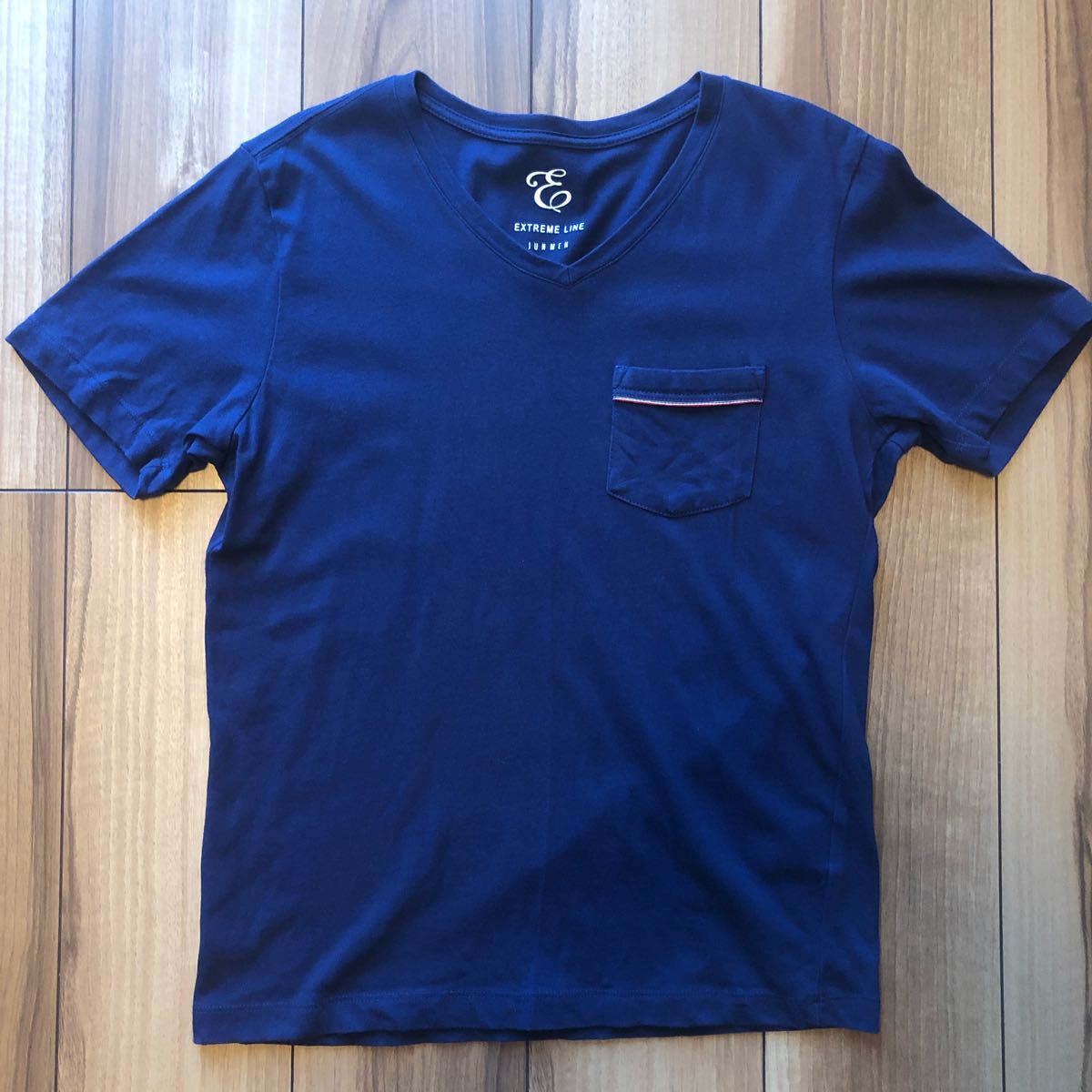再値下げ☆MMATシャツ ネイビーXS JUN MEN EXTREME LINE ポケット付きTシャツ ネイビー Lサイズ