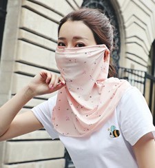  lady's ear .. type neck guard face cover deco rute cover sunshade stole mask replacement ultra-violet rays except . white ⑦