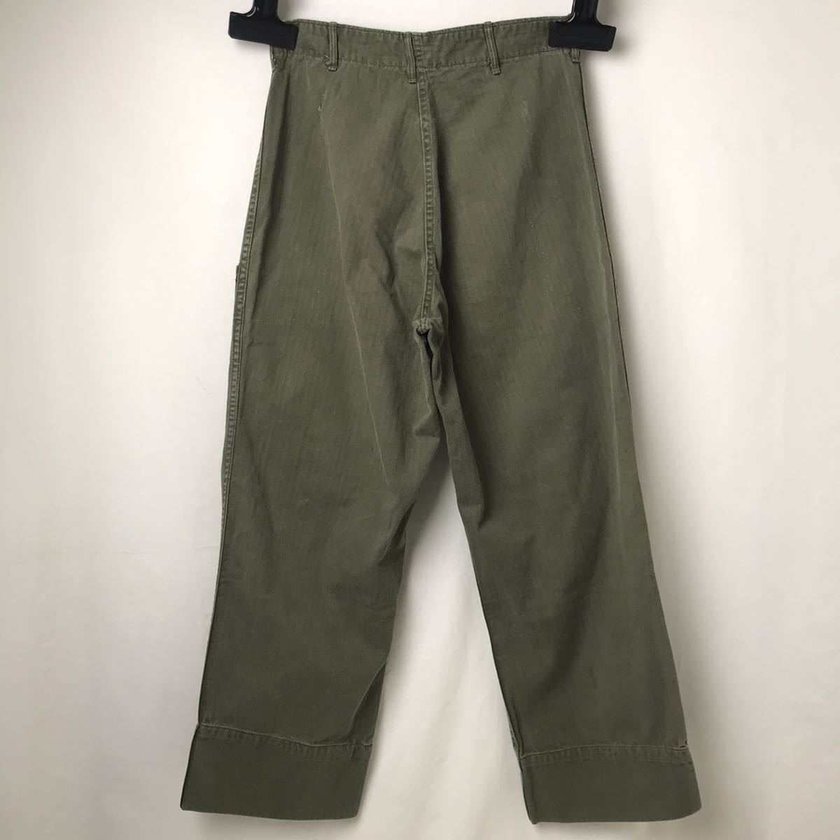 40s50s Vintage military the US armed forces the truth thing M-42 M-43 HBT cargo pants at that time remake front pocket specification 