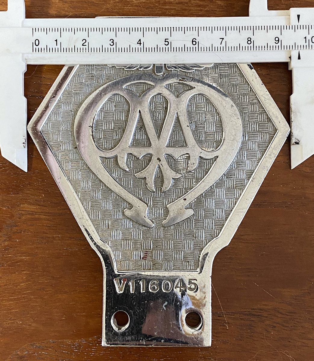 1930~60 year England commercial car for AA grill badge Britain that time thing rare goods minivan Mini, Morris Vintage car badge Automobile Association