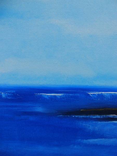 { country beautiful .}TOMOYUKI*..,[ blue sea ],P10 number :53cm×41cm, one point thing, new goods high class oil painting amount attaching, autograph autograph * genuine work with guarantee 