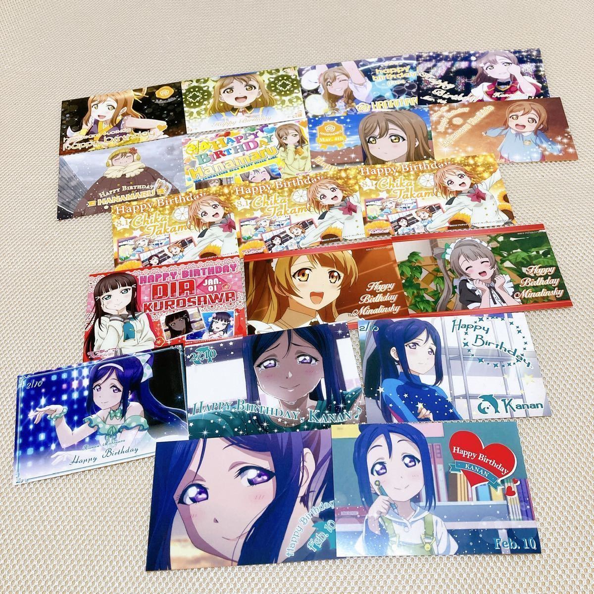 5┏○))ラブライブ ハッピーバースデーシリーズ ポストカード19枚 2022新商品 ①ラブライブ 南 ことり 19点セット キャラクターグッズ