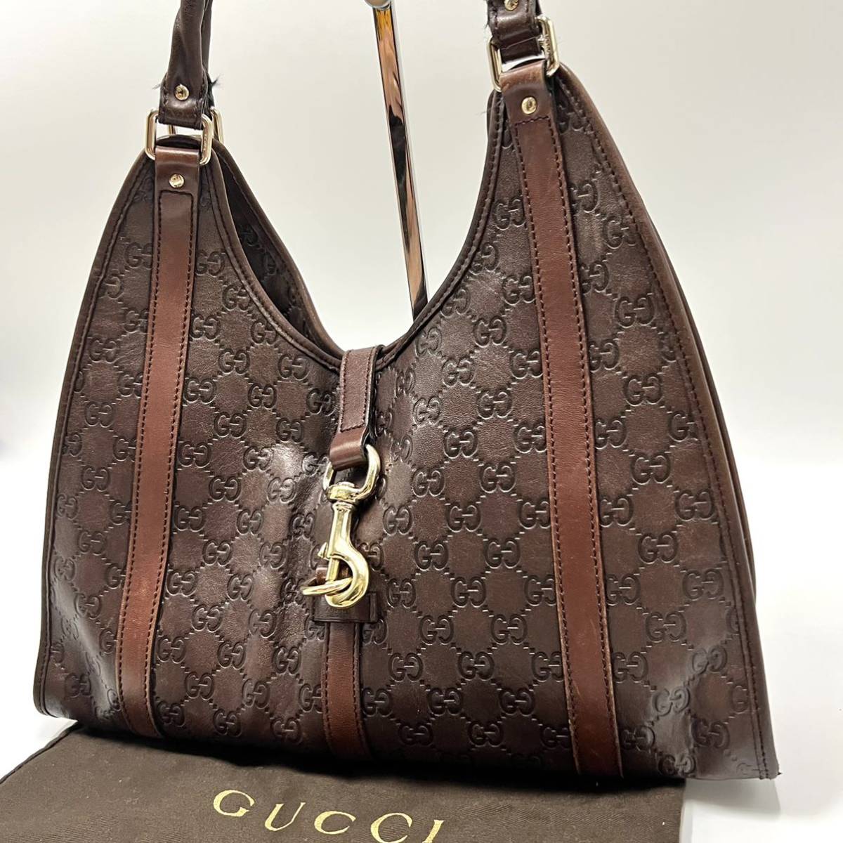 1円 グッチ GUCCI ハンドバッグ ワンショルダーバッグ シマ GG柄