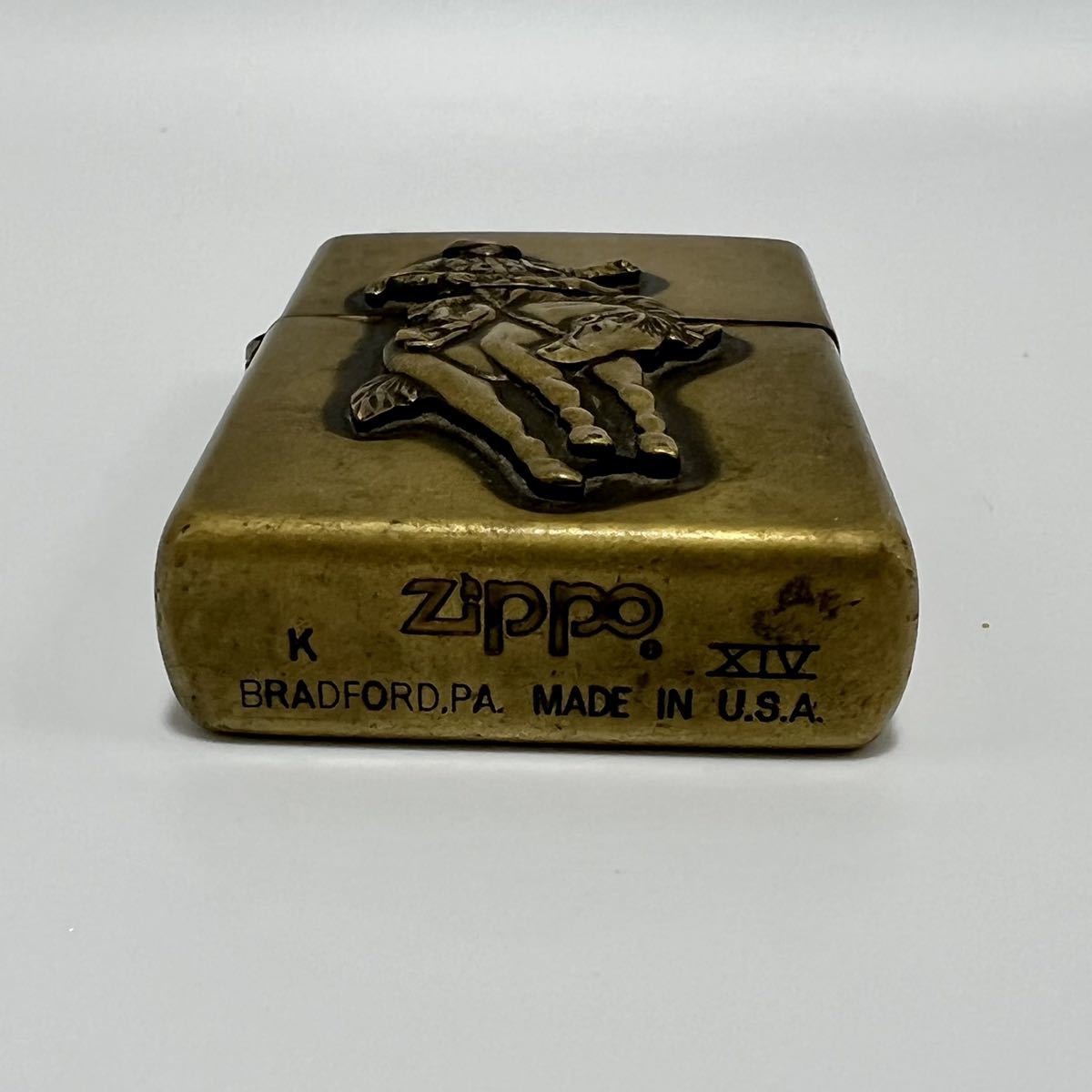 【未使用級】 ZIPPO ジッポー Marlboro マルボロ カウボーイ ロデオ メタル貼り サイドロゴ 1998年製 限定品 ジッポ オイルライター LPL_画像5