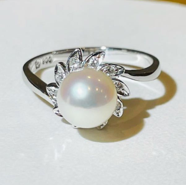 ☆Pt900 パール8.7mm&ダイヤ付きリング☆ www.grupo-syz.com ☆Pt900 パール8.7mm&ダイヤ付きリング☆ www.grupo-syz.com