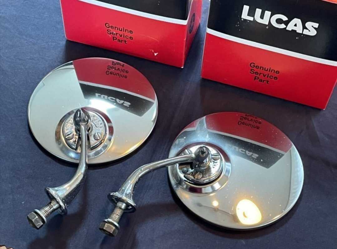 [ genuine article ]LUCAS Lucas mirror sole stamp equipped box attaching that time thing Rover Mini MIDGET MGB etc. 