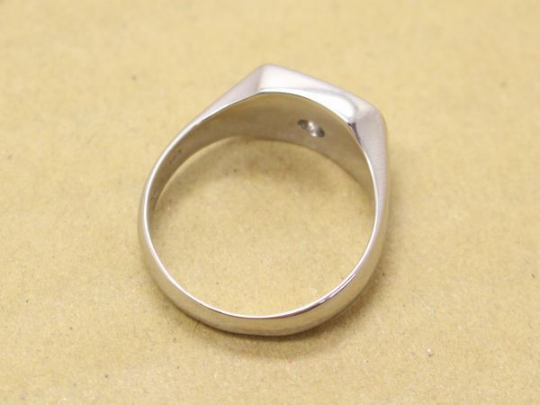  высокое качество diamond 0.13ct PT850 10.7g печатка мужской кольцо 17.5 номер прекрасный товар 