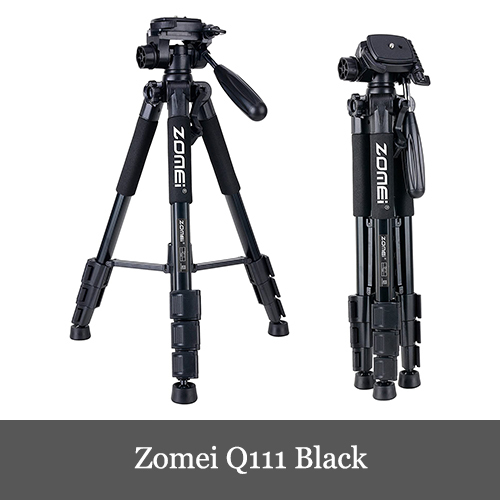 開封未使用 Zomei Q111 black 三脚 軽量アルミ製 4段 3WAY 雲台 キャリングバッグ付き　Canon Nikon Sony一眼レフビデオカメラなど_画像1