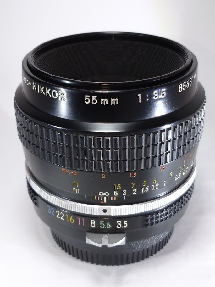 【外観極上美品／動作確認済】 ニコン Nikon (非Ai ) Micro-NIKKOR 55mm f3.5 外観コンディションのいい銘玉マクロレンズ！ #1020_画像2