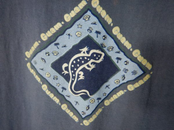 ｎ7571　レア　anvil　アンヴィル　アメリカ製　vintage　ビンテージ　Guam　グアム　半袖　tシャツ　スーベニア　人気　送料格安_画像3