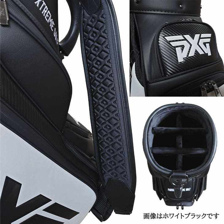 PXG/9.5_TOUR_BAG/カートキャディバッグ/ブラック×ホワイト/口枠 PXG/9.5_TOUR_BAG/カートキャディバッグ/ブラック×ホワイト/口枠