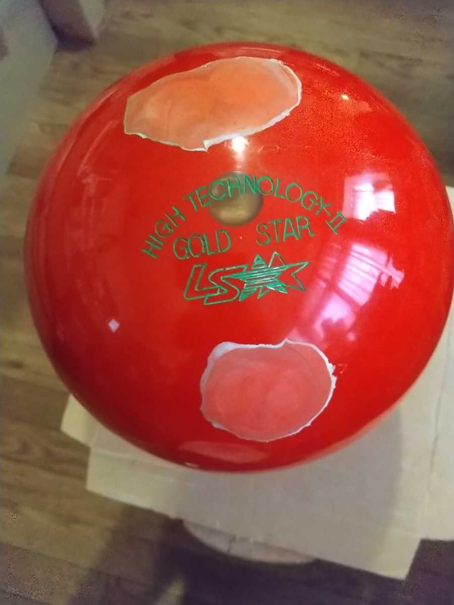 [ used bowling ball * plug settled finish front ( drilling 3 point ] Gold * Star * high * technology Ⅱ( orange color )| Legend Star company * measurement price 7.26kg